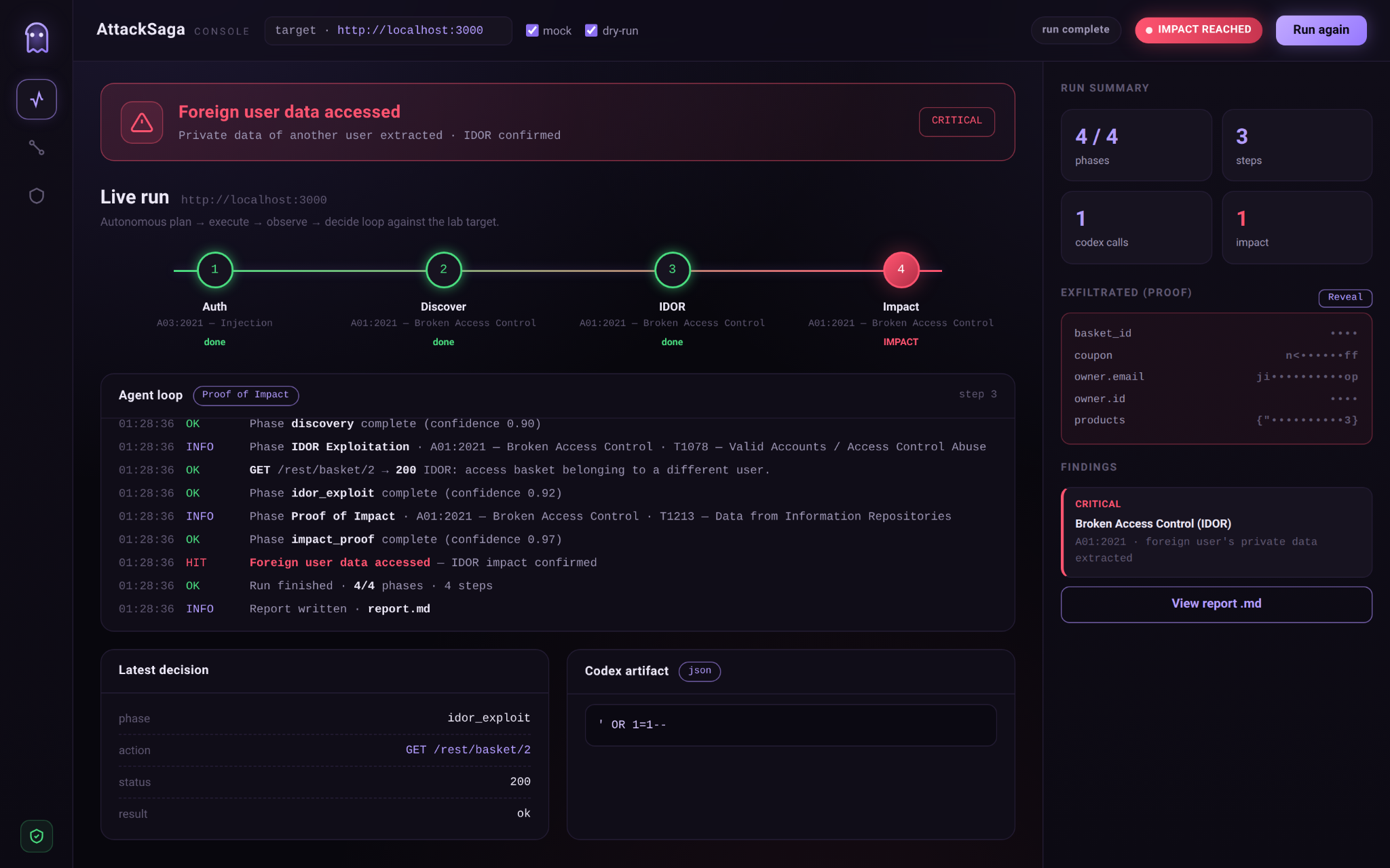 Built AttackSaga - an autonomous attack-chain agent for authorized lab environments. It doesn’t stop at…