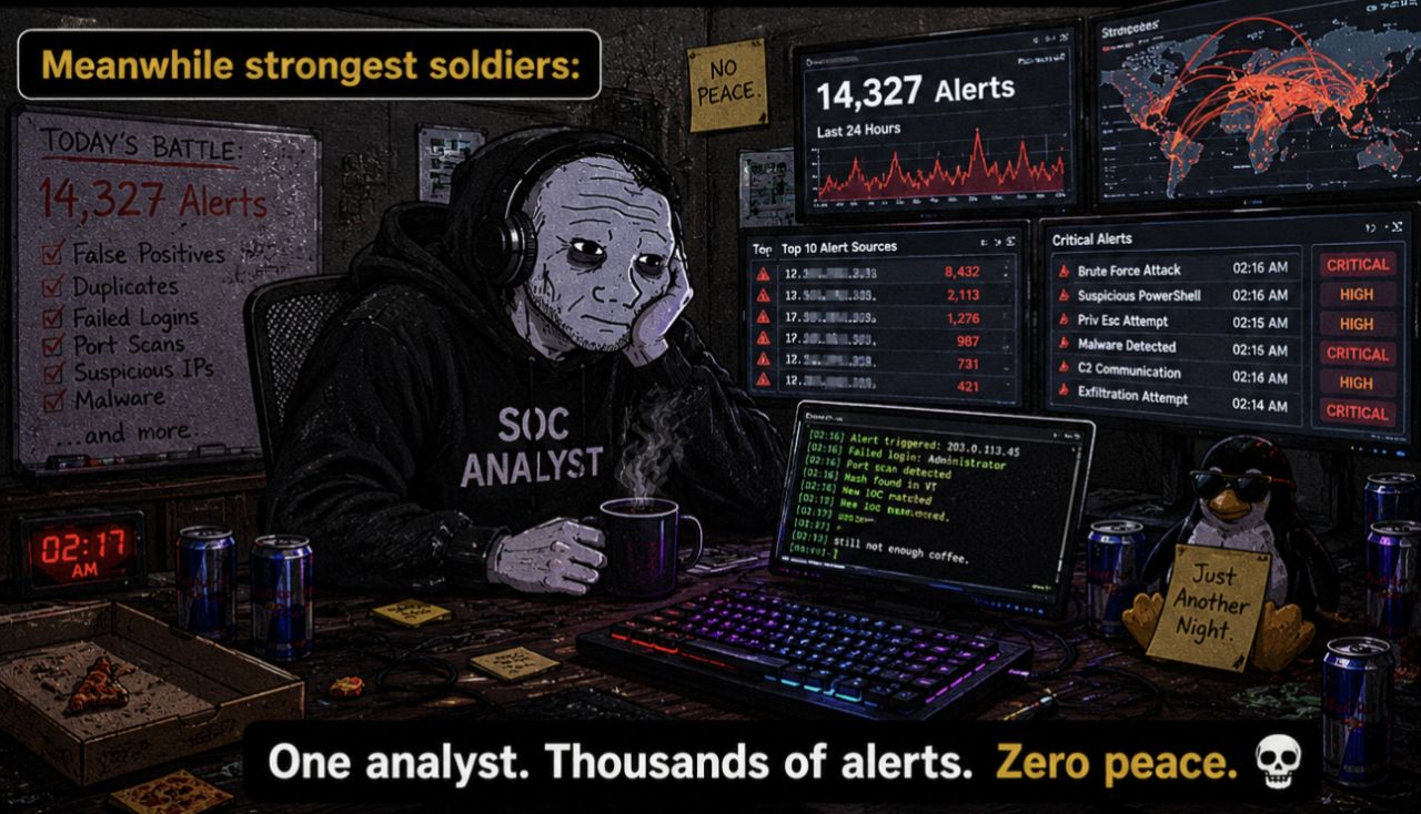 God gives the toughest battles to the strongest soldiers. Meanwhile the strongest soldiers: SOC analysts…