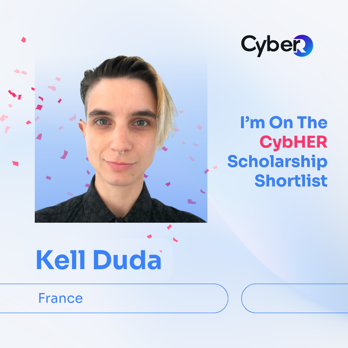 I've been lucky enough to be shortlisted for the CybHER Scholarship. Crossing my fingers I'll go further…