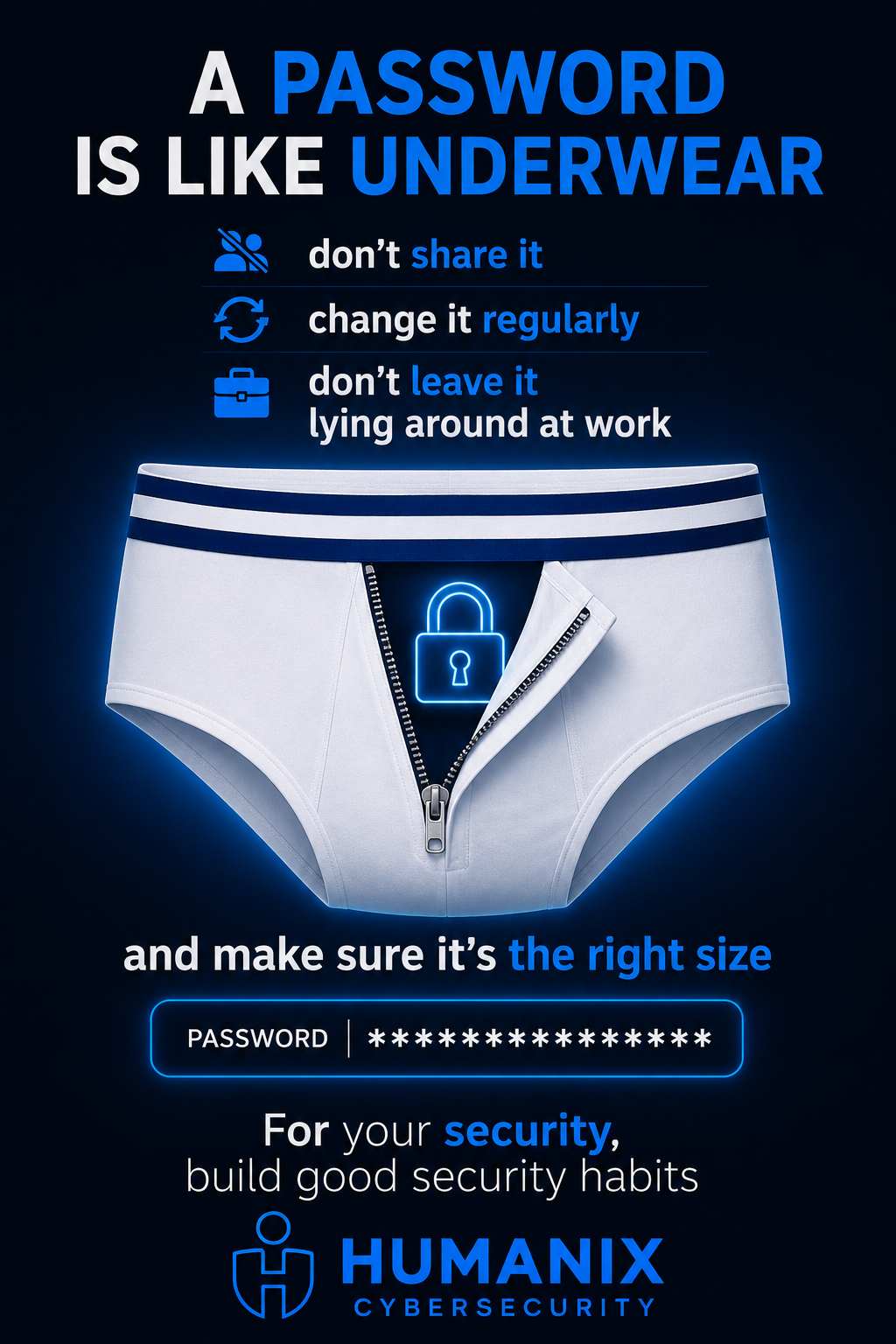 A password is like underwear. I know. Not what you expected to read on Cyberr. But now that the image is in…