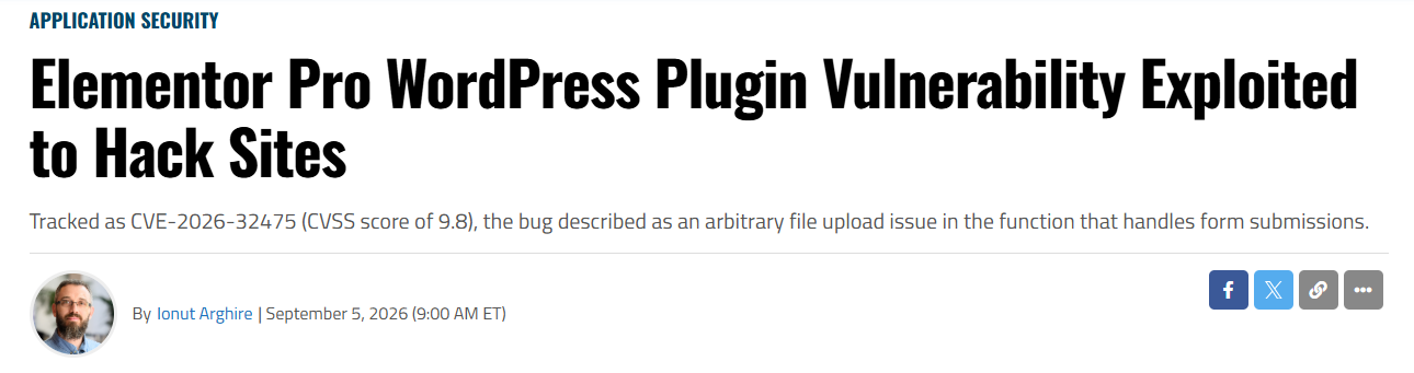 Elementor Pro is getting popped. The bug is simple. The scale is not. Elementor is the drag-and-drop builder…