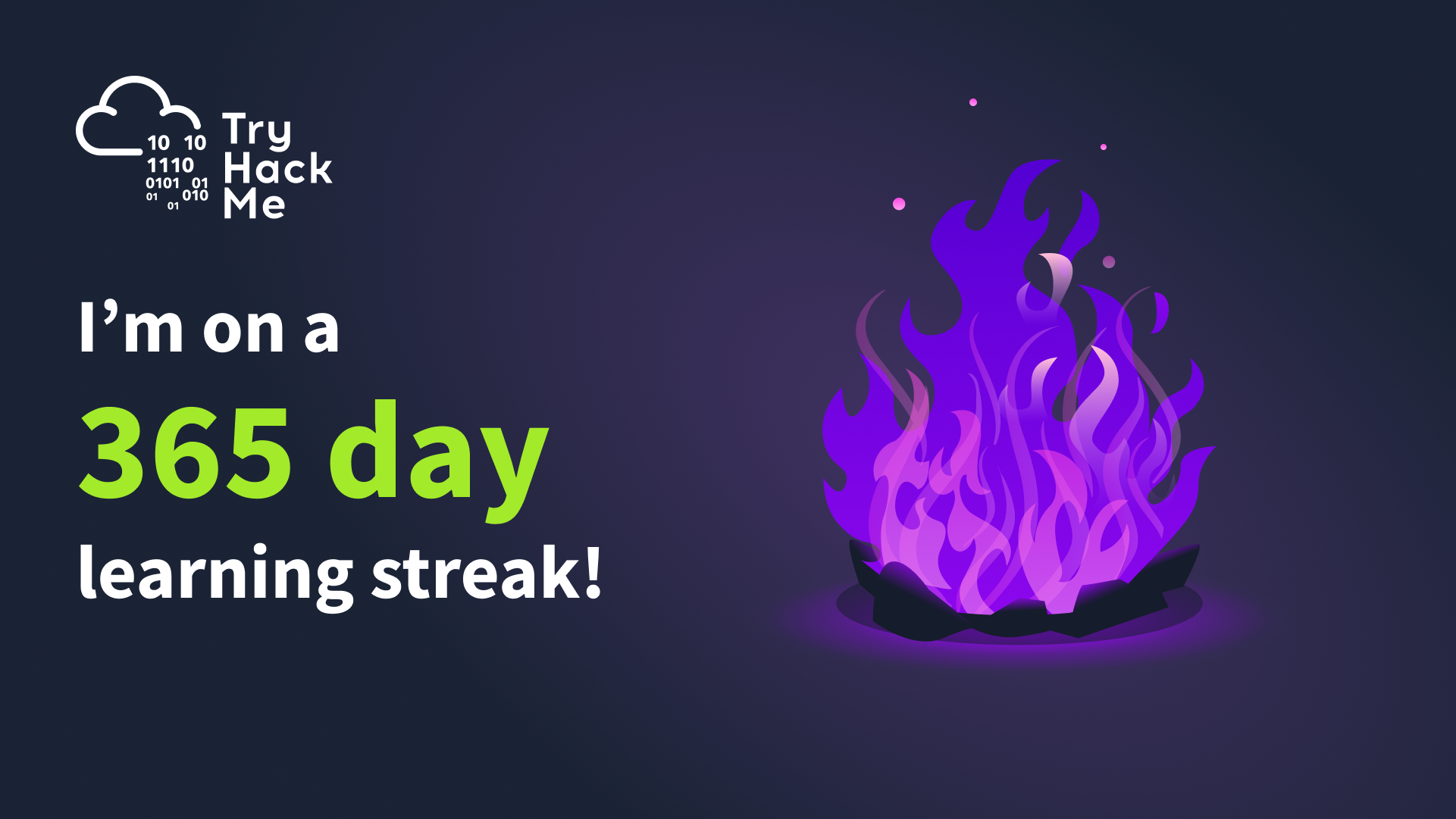 A full year of grinding! 🥹 I just reached my 365 days without learning fault on TryHackMe 🙂 ↕️ As a…
