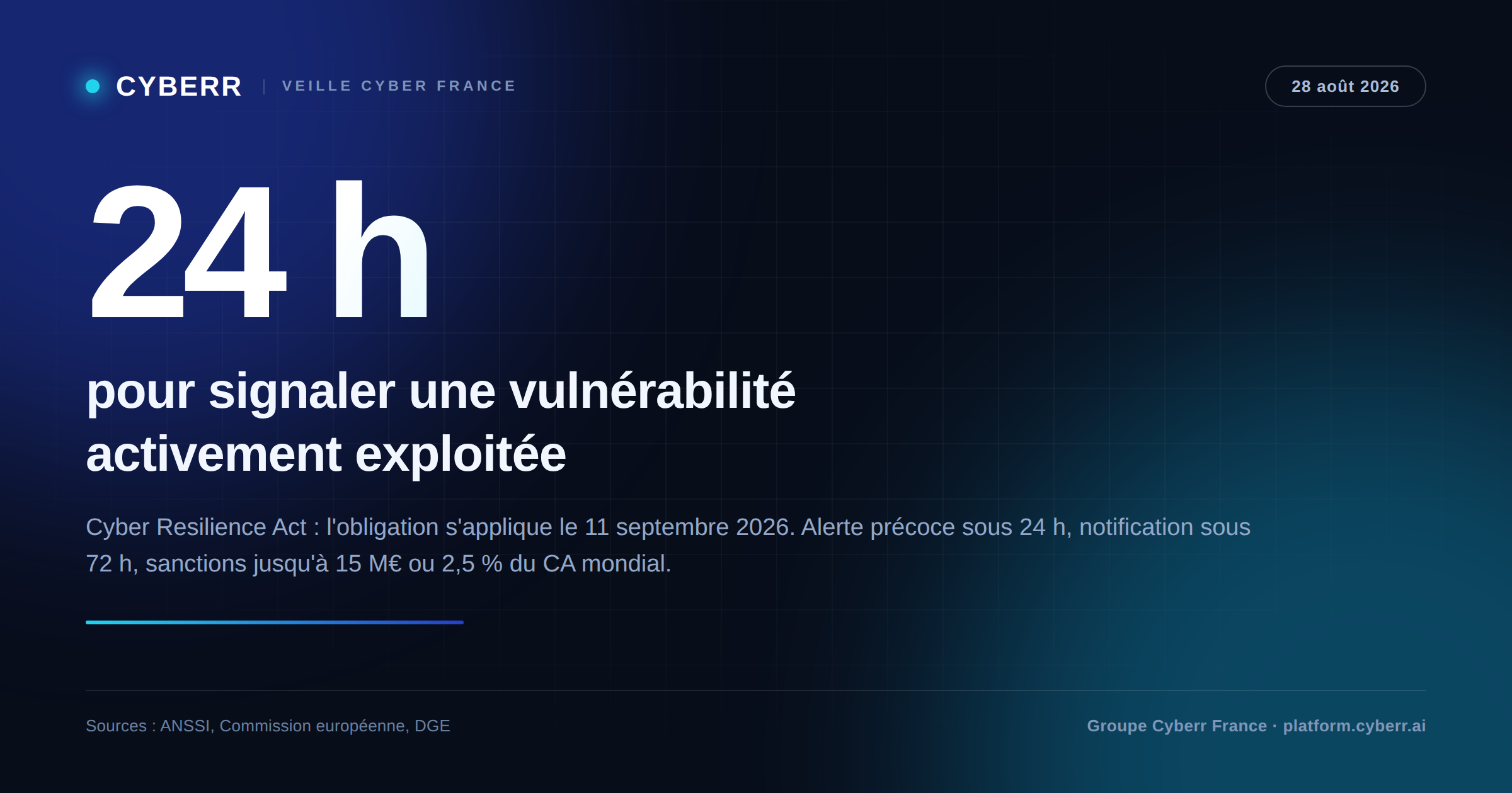 📢 Shared from Cyberr France Chers membres, Dans quatorze jours, le 11 septembre 2026, une obligation entre…