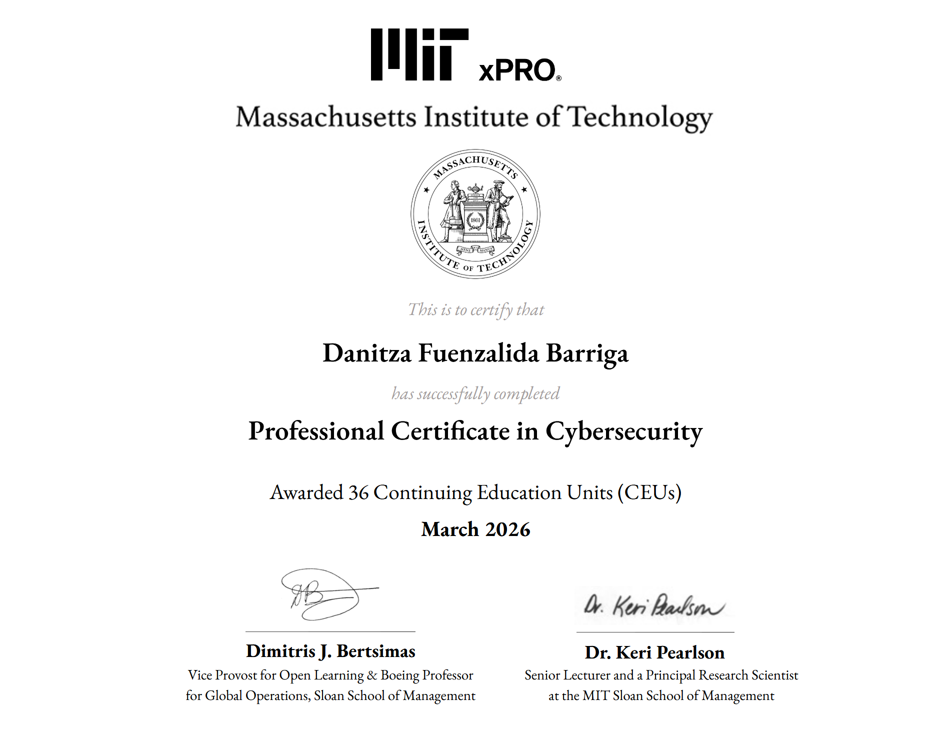 Wanted to announce that I have finally completed my certification in Cybersecurity from M.I.T / Emeritus!…
