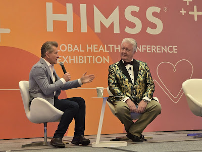 Sharing the stage at the HIMSS26 Cybersecurity Forum closing session with Shark Tank's Robert Herjavec.