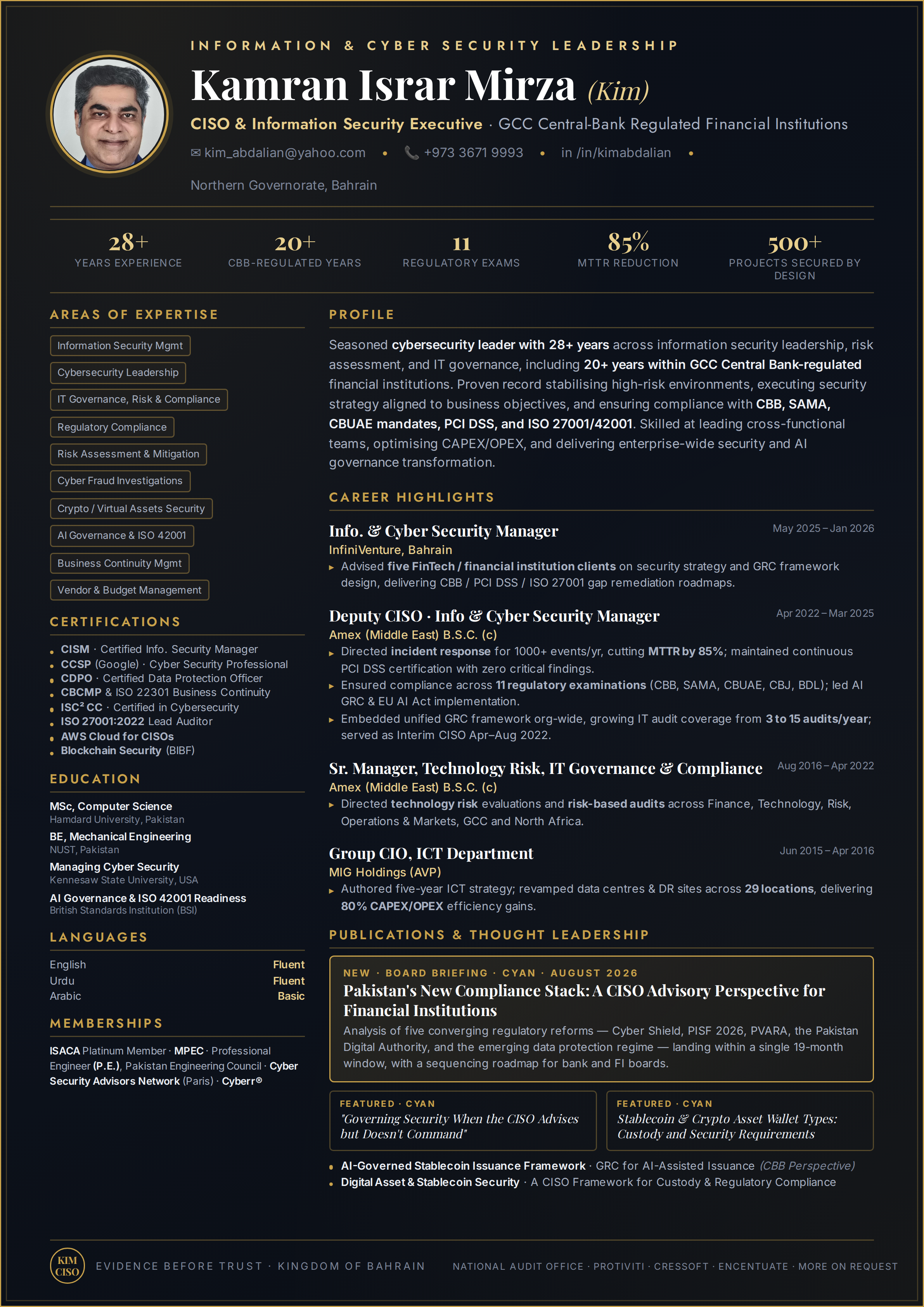 I’m currently available for immediate joining and actively looking for a new role in Cybersecurity…