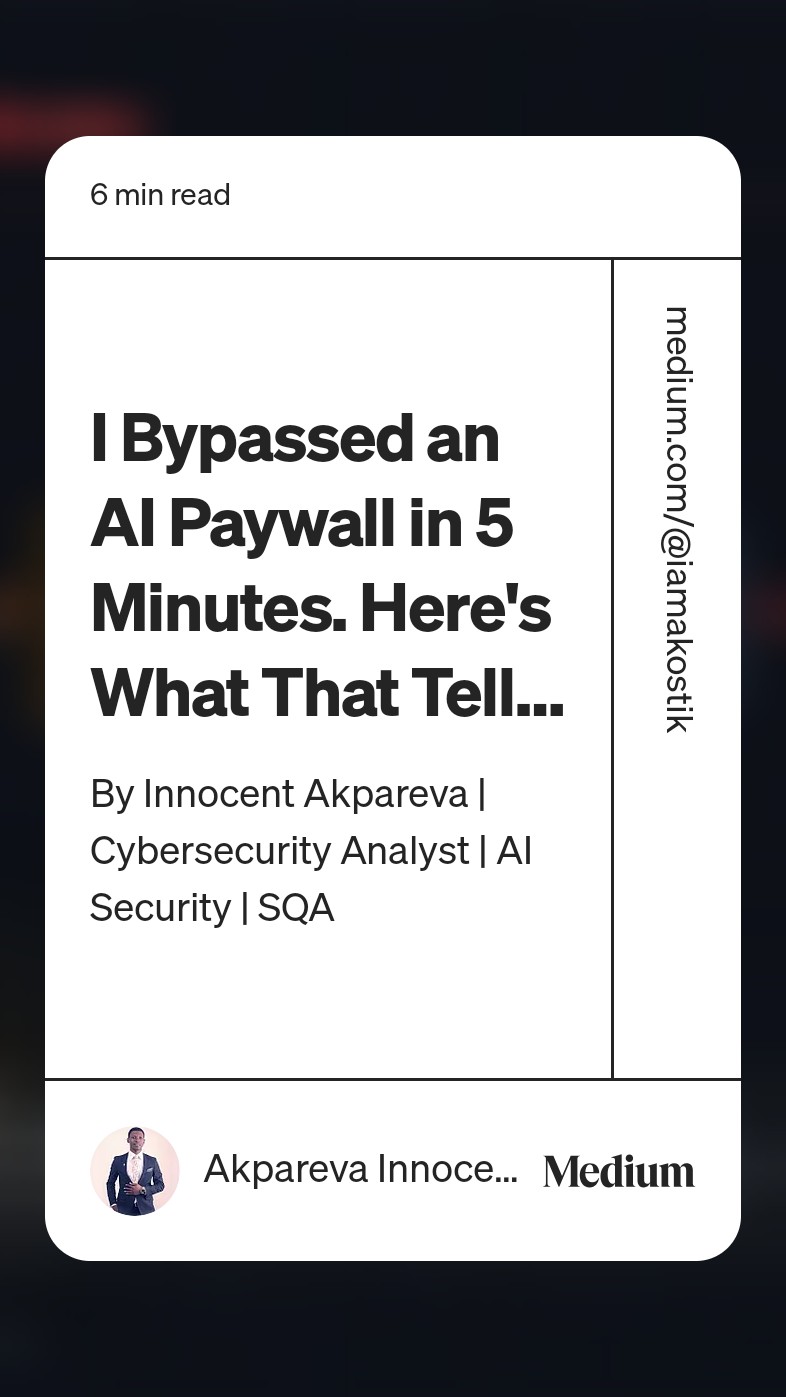 During a routine QA and security assessment of an AI learning platform, I identified a critical prompt…