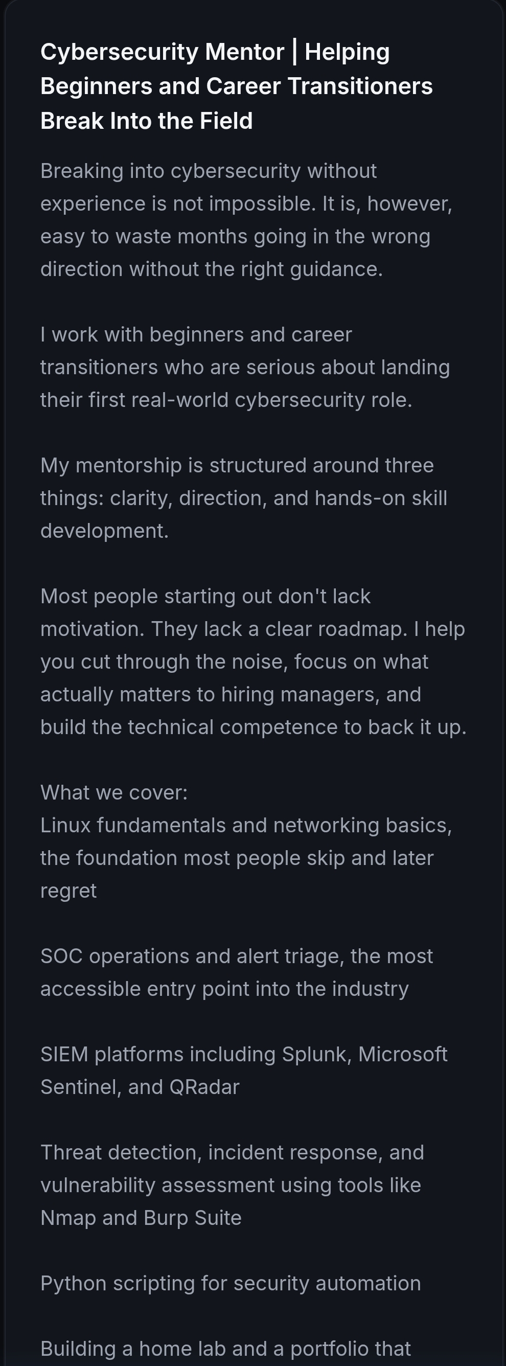 I've just set up my Mentor profile π The upgrade is real, guys! Invite your peers and get upgraded onβ¦