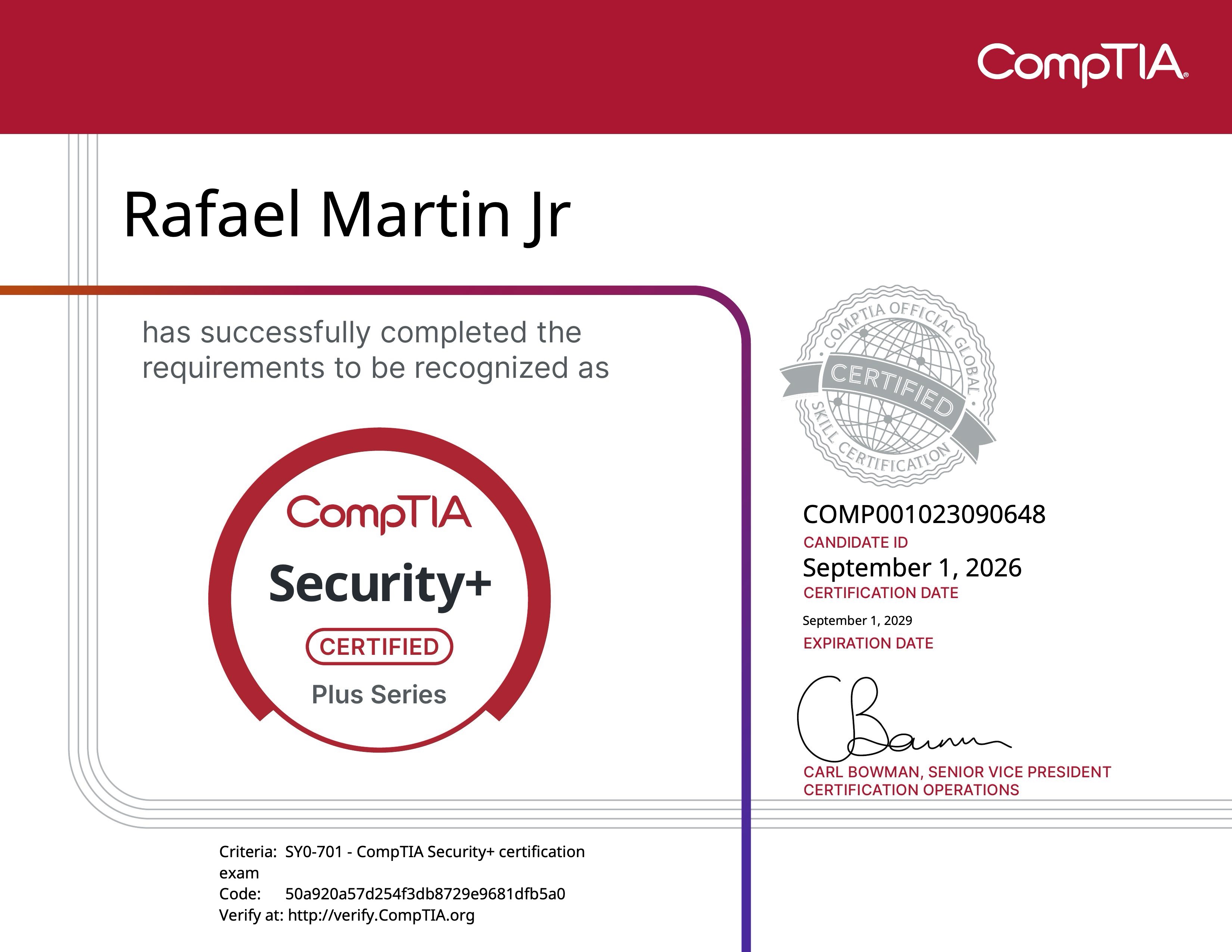 Big update: I'm officially CompTIA Security+ certified. For over a decade, I've been the person teams called…