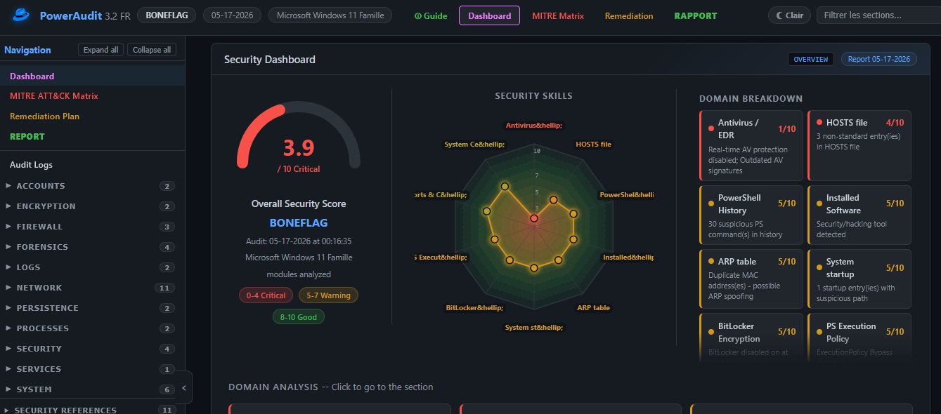 🛡️ Just released: PowerAudit 3.2 / a free open-source Windows security audit tool for Blue Teamers &…